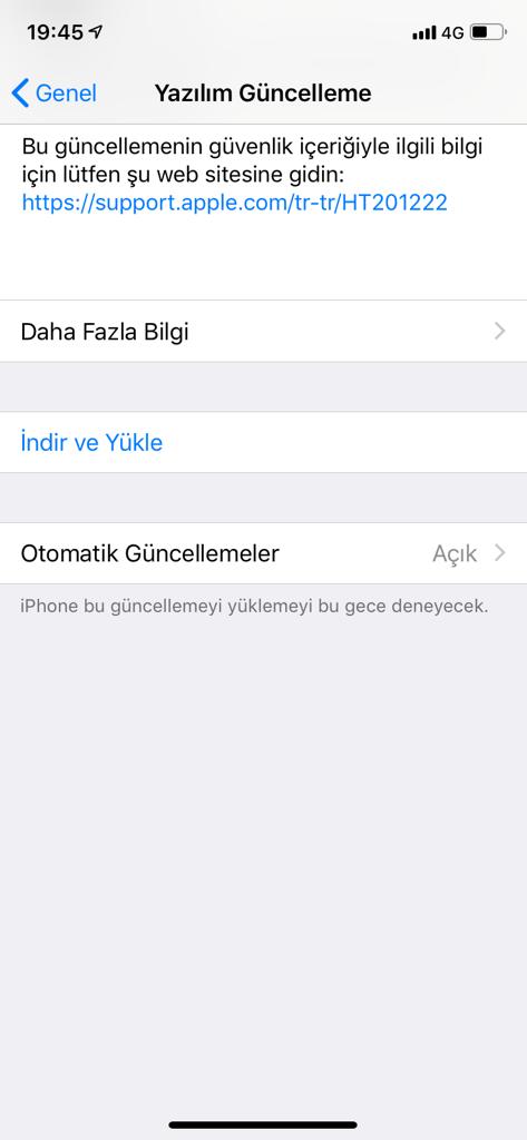 apple ios yazılım güncellemesi