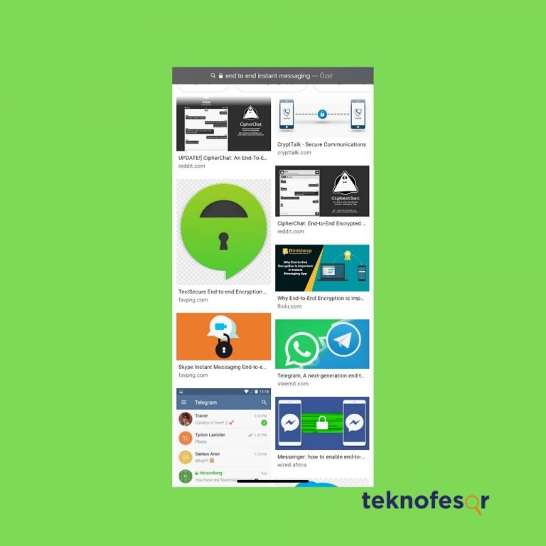 uçtan uca güvenli mesajlaşma